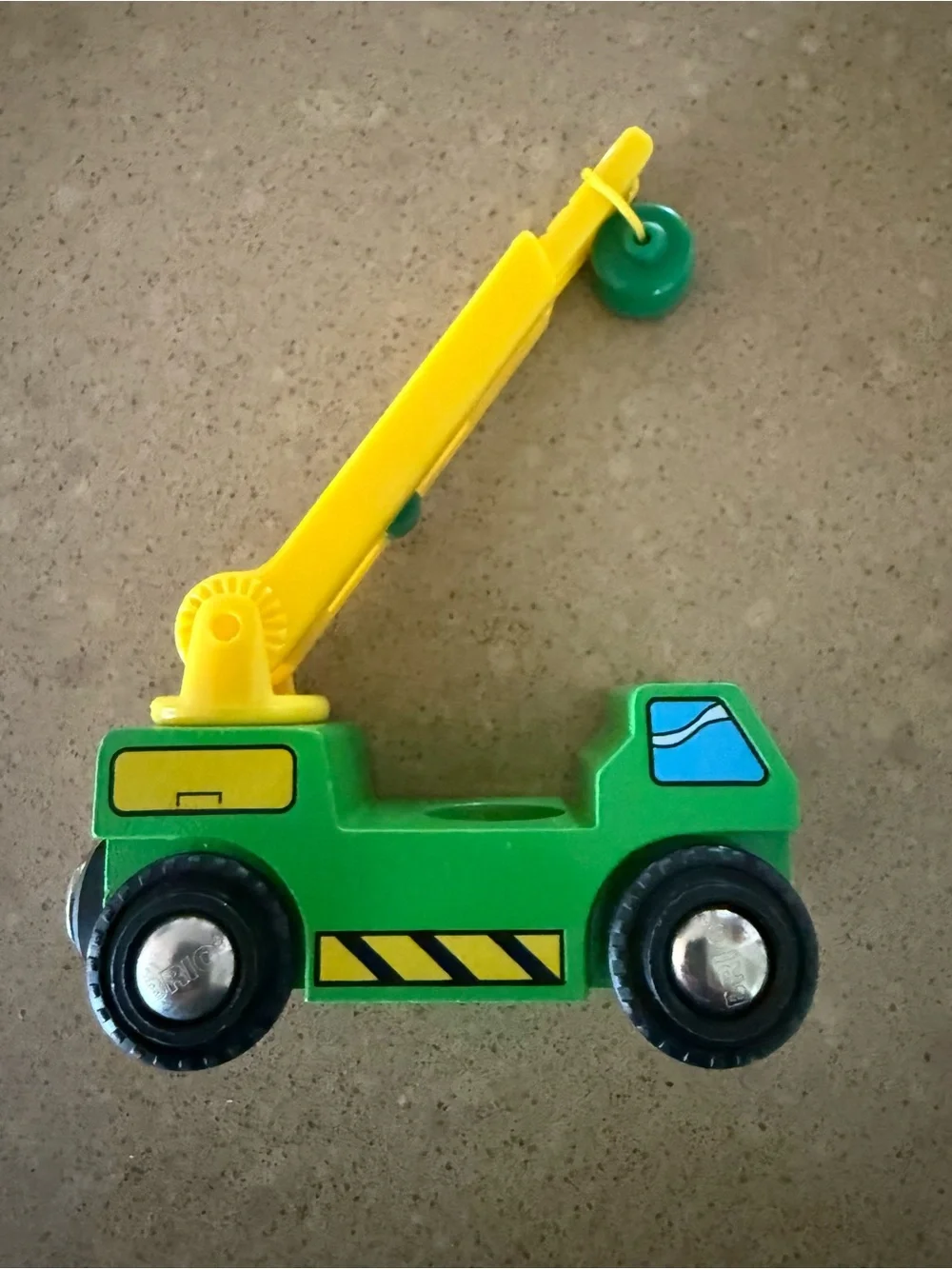 Brio 33232 vintage Green and Yellow Crane Truck Toy